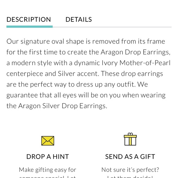 Kendra Scott Aragon silver drop earrings in ivory - Picture 8 of 9